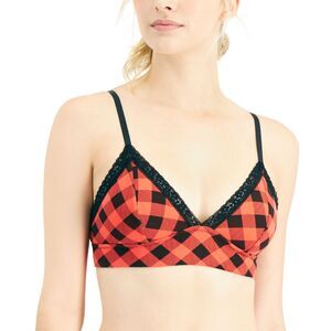 Jenni by Jennifer Moore Womens On Repeat Wide Lace Bralette Medium